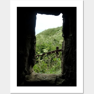 The Gardens Through a Stone Window - Dunnottar Castle Posters and Art